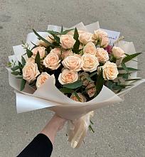 Букет Кремовые розы Латте в Акулово