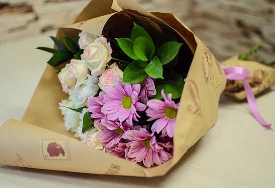 Букет цветов из: Розы и Хризантемы в Акулово