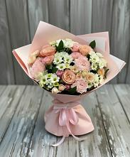 Букет цветов из:  Гвоздики, Розы и Хризантемы в Акулово