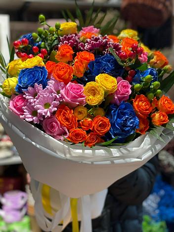 Букет цветов из: Розы и Хризантемы в Акулово