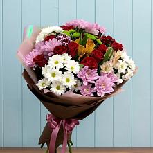 Букет цветов из:  Розы, Хризантемы и Альстромерии в Акулово