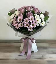 Букет цветов из:  Хризантемы и Розы в Акулово