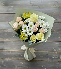 Букет цветов из:  Альстромерии, Розы и Хризантемы #REPLACE_PRED# Акулово