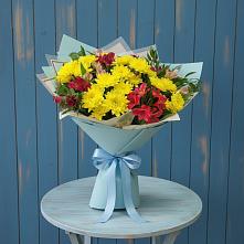 Букет цветов из:  Альстромерии и Хризантемы #REPLACE_PRED# Акулово