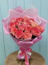 Букет 15 Розовых роз Равель #REPLACE_PRED# Акулово