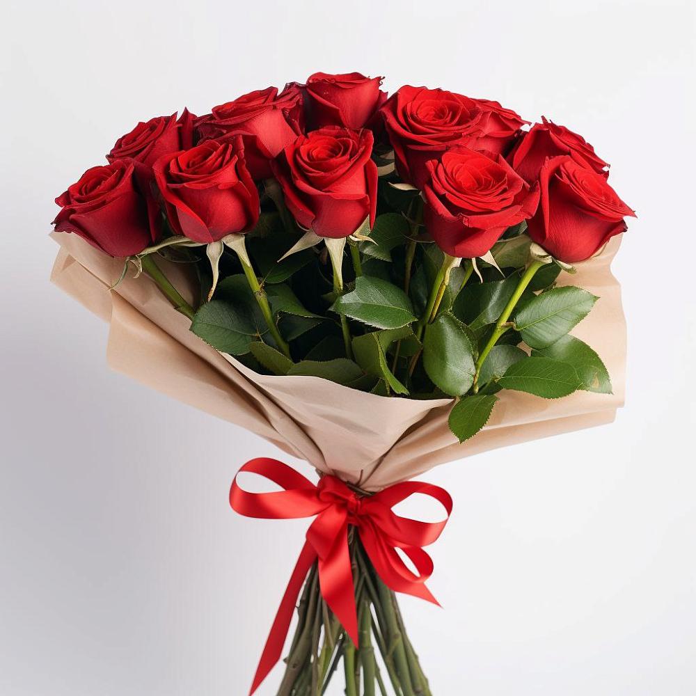Букет 11 Красных роз Эдлесс Лав в Акулово
