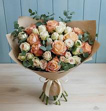 Букет цветов из:  Альстромерии и Розы в Акулово